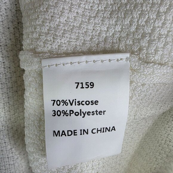 Womens White Pretty Garden Shirt Button Down Short Sleeve Viscose Blend Size L - Picture 4 of 8